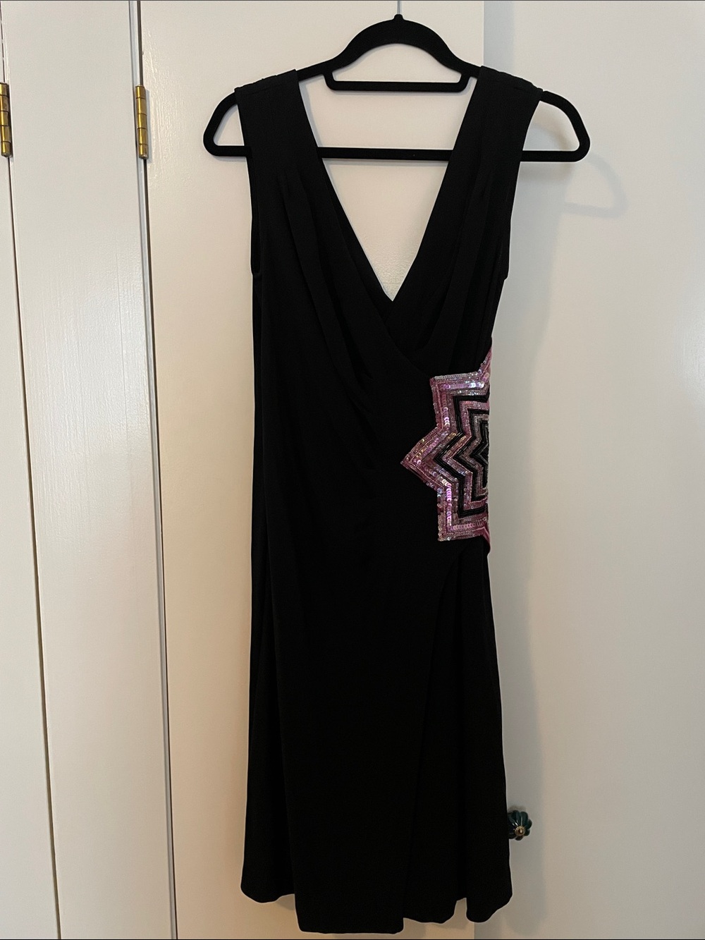 DVF limited edition faux wrap embellished dress